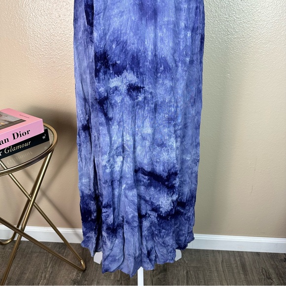 Maxi DressSleeveless Tie Dye Multicolor Summer Large Spring Sundress Beach (New) - Picture 3 of 12